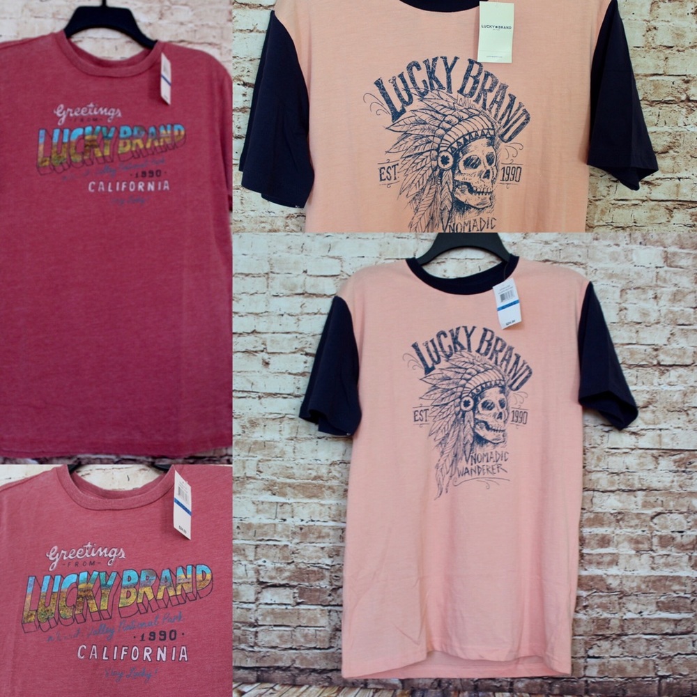 Lucky Brand | Post Card &Skull Boys T Shirt bundle